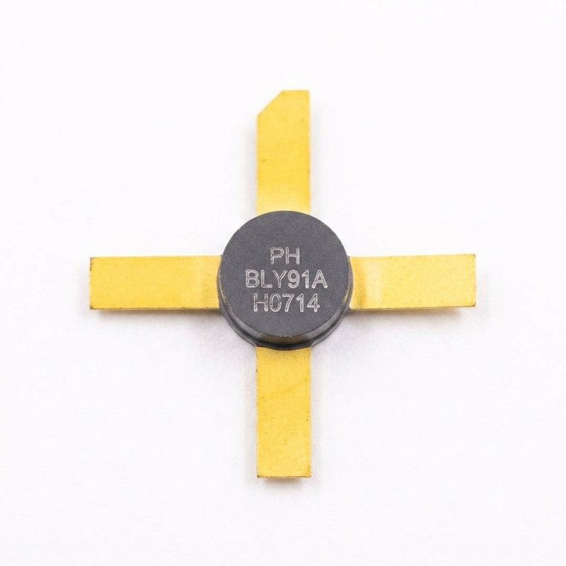 BLY91A Philips (PH) Vintage VHF/UHF NPN Silicon Power Transistor – Gold-Plated Stripline Package